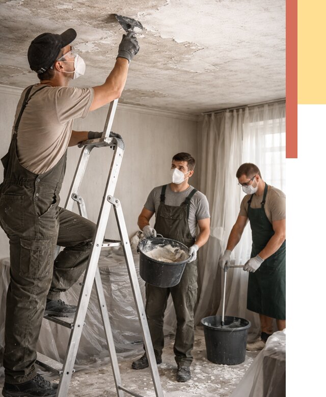 Удаление побелки с потолка в Элисте от 2589 руб. быстро и недорого | ОТДЕЛОЧНИК-Элс