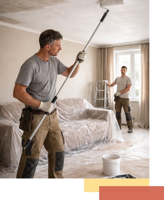 Грунтовка потолка в Элисте — подготовка под покраску и отделку