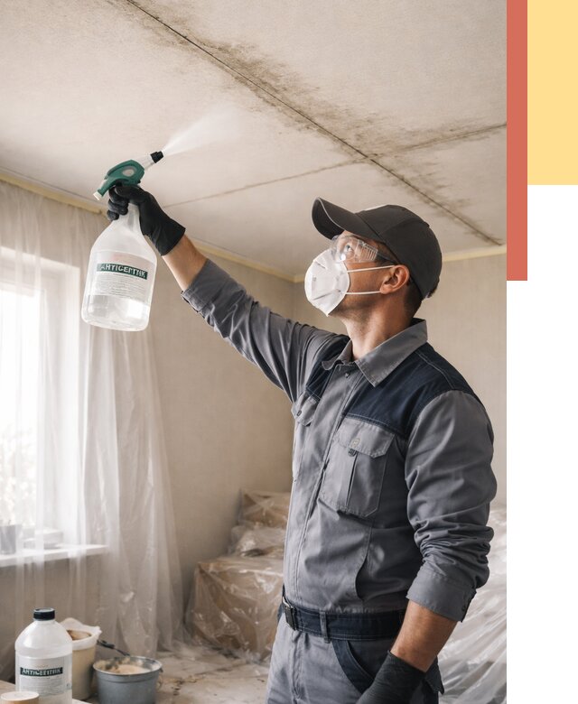 Антисептическая обработка потолка в Элисте от 2589 руб. | ОТДЕЛОЧНИК-Элс