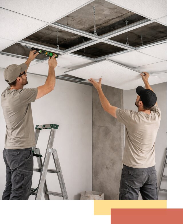 Монтаж потолка Армстронг под ключ в Элисте