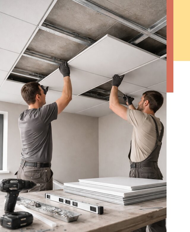 Монтаж кассетного потолка в Элисте от 4660 руб/м2 — установка и сборка | ОТДЕЛОЧНИК-Элс