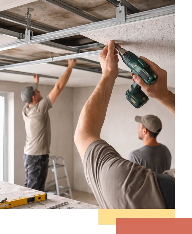 Монтаж акустического потолка в Элисте под ключ