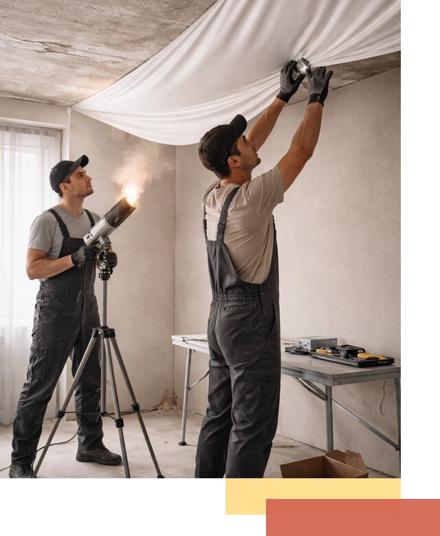 Установка натяжного потолка под ключ в Элисте