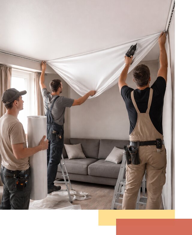 Монтаж сатинового натяжного потолка в Элисте качественно и быстро