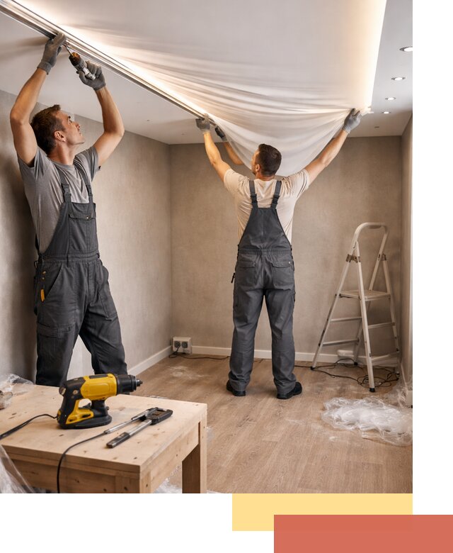 Монтаж натяжного потолка с подсветкой в Элисте цена и сроки