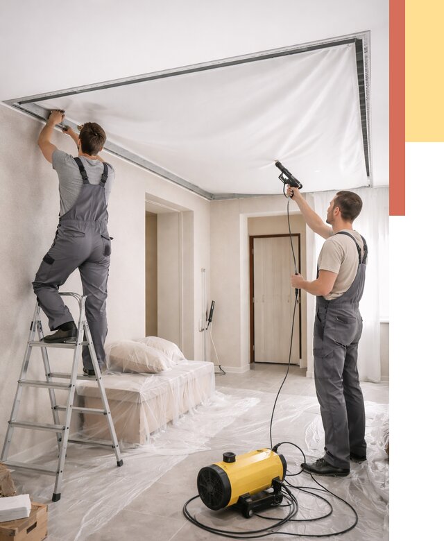 Монтаж натяжного потолка в прихожей в Элисте от 2744 руб. под ключ | ОТДЕЛОЧНИК-Элс