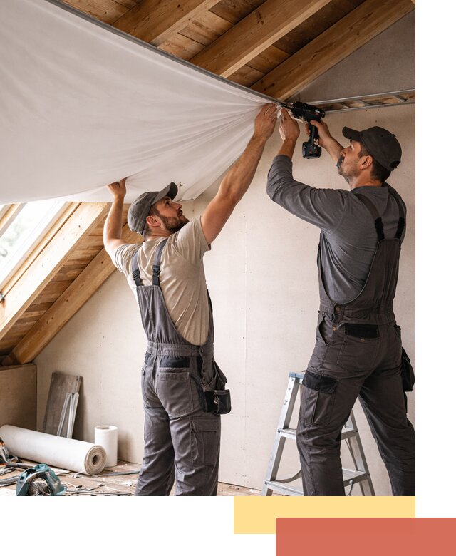 Монтаж натяжного потолка в мансарде в Элисте