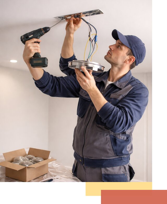 Установка люстры в натяжной потолок в Элисте