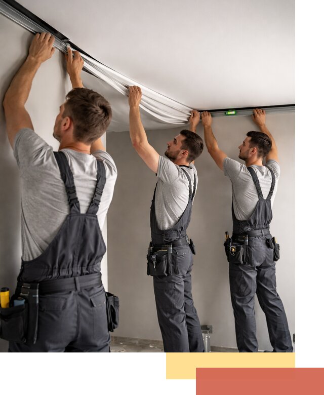 Теневые натяжные потолки в Элисте: монтаж и отделка быстро и качественно