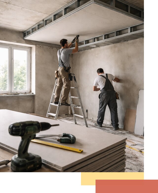 Двухуровневый потолок из гипсокартона в Элисте