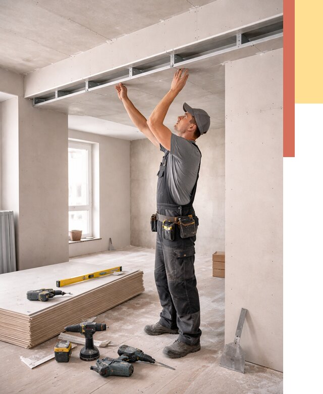 Потолок из гипсокартона с нишей в Элисте от 1295 руб. под ключ | ОТДЕЛОЧНИК-Элс