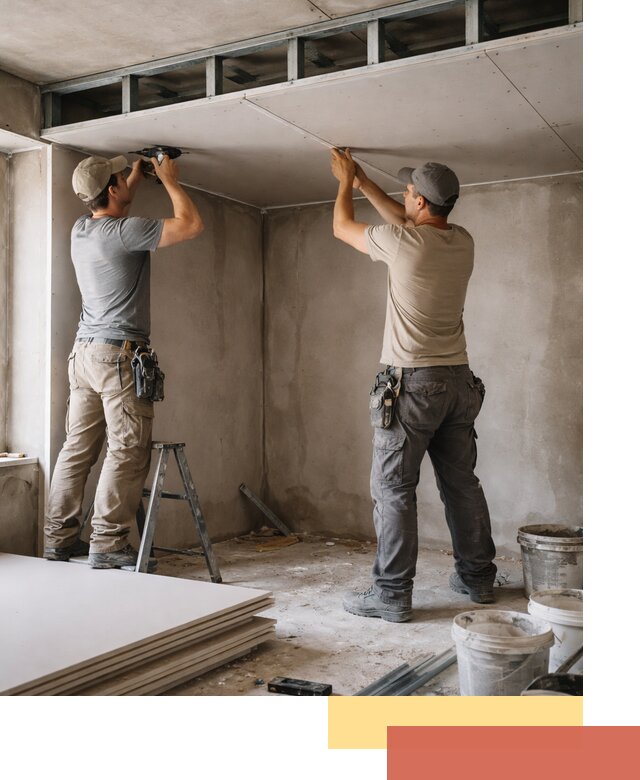 Короб из гипсокартона на потолке под ключ в Элисте