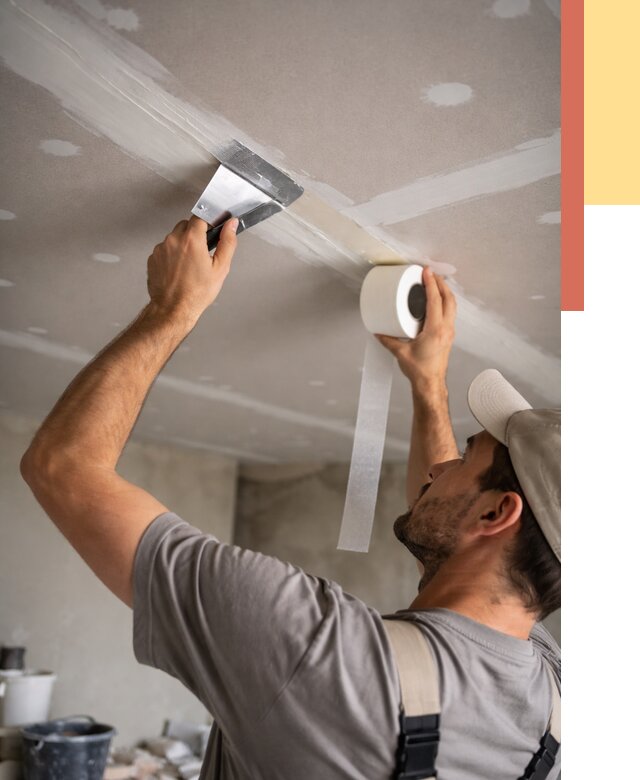 Обработка швов потолка ГКЛ в Элисте от 7767 руб. под ключ | ОТДЕЛОЧНИК-Элс