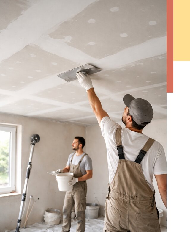 Шпаклевка потолка из гипсокартона в Элисте от 3314 руб./м2 — услуги под ключ | ОТДЕЛОЧНИК-Элс