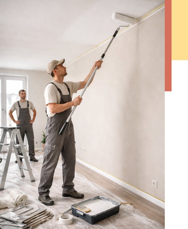 Покраска потолка из гипсокартона в Элисте от 4660 руб./м2 — услуги под ключ | ОТДЕЛОЧНИК-Элс