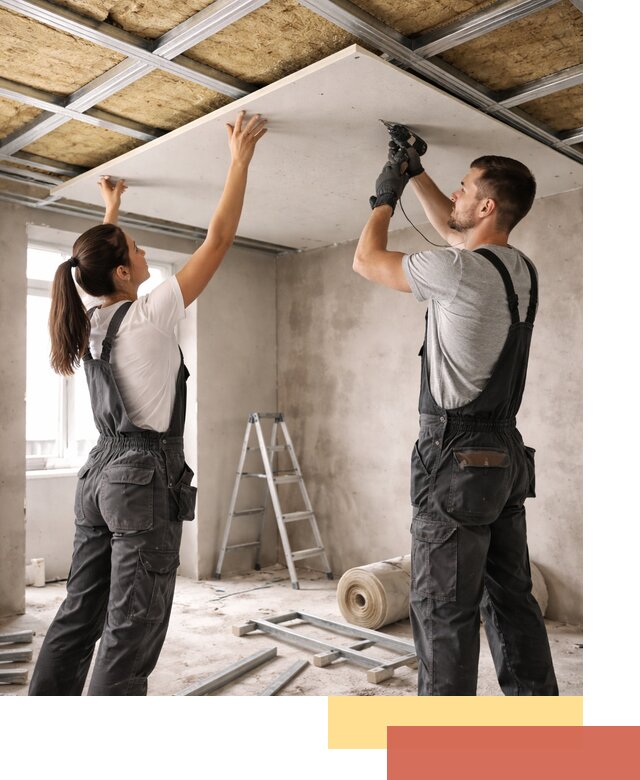 Звукоизоляция потолка из ГКЛ в Элисте профессионально и надежно