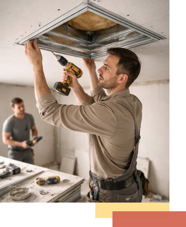 Монтаж люка в потолок из ГКЛ в Элисте