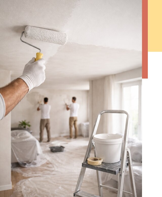 Покраска потолка акриловой краской в Элисте от 2589 руб. | ОТДЕЛОЧНИК-Элс