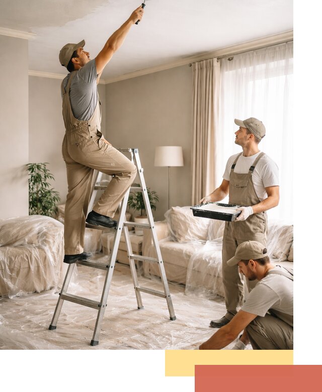 Покраска потолков акриловой краской в Элисте качественно и быстро