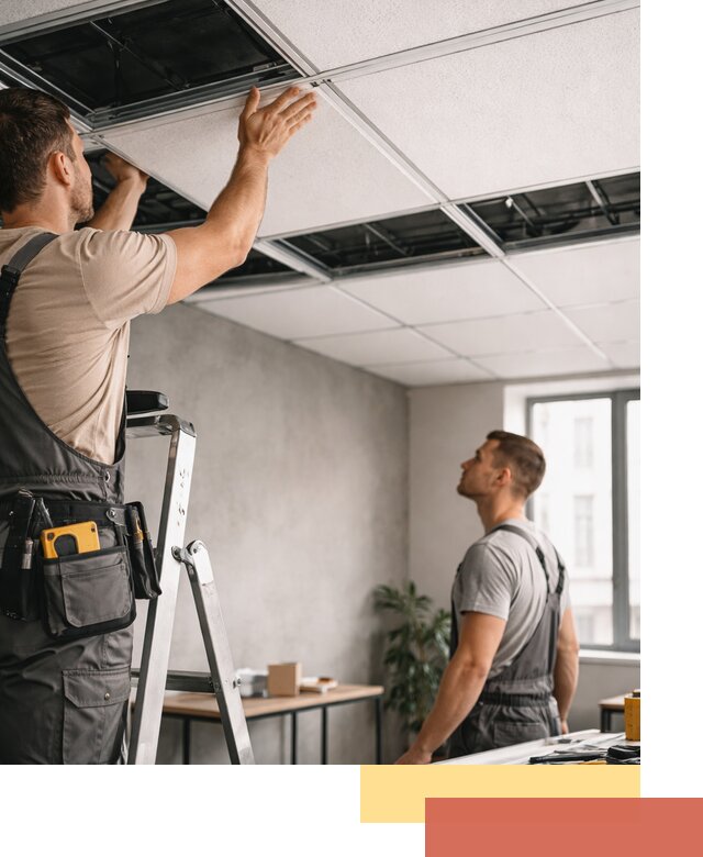 Монтаж потолочной плитки в Элисте качественно и в срок