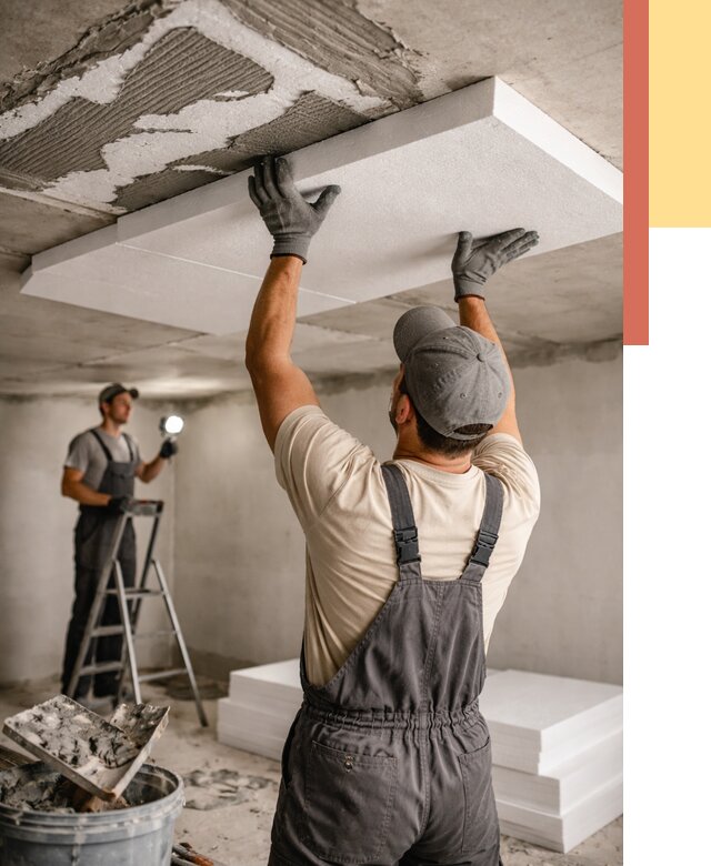 Утепление потолка пенопластом в Элисте от 4660 руб/м2 — недорого и быстро | ОТДЕЛОЧНИК-Элс