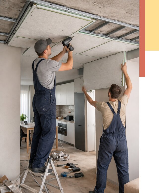 Шумоизоляция потолка панелями зипс в Элисте от 1916 руб. под ключ | ОТДЕЛОЧНИК-Элс